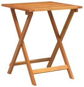 vidaXL Αναδιπλούμενο Τραπέζι Κήπου Φυσικό 60 x 60 x 72 cm