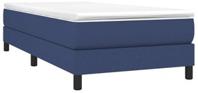 vidaXL Κρεβάτι Boxspring με Στρώμα Μπλε 80x200 εκ. Υφασμάτινο