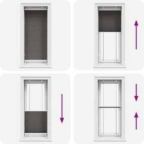 vidaXL Πλισέ περσίδα Μαύρο 65x100 cm Πλάτος υφάσματος 64,4 cm