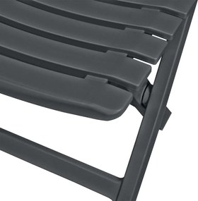 vidaXL Σετ Επίπλων Bistro Πτυσσόμενο 3 Τεμαχίων Ανθρακί Πλαστικό