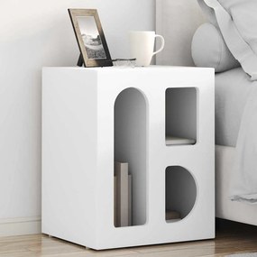 VidaXL Κομοδίνο ELST 2 τμχ. Λευκό 40 x 35 x 50 εκ. Επεξεργασμένο Ξύλο