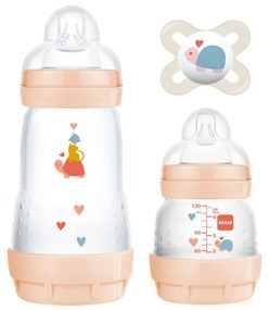 Βρεφικό Σετ Για το Ξεκίνημα Starter 655G Girl (Σετ 3τμχ) 0+ Μηνών Pink Mam 260ml Silicon,Plastic