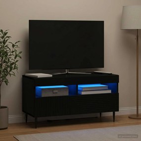 vidaXL Ντουλάπα LED Τηλεόρασης HAARLEM 81 x 35 x 43 εκ. Μαύρο
