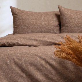 Σετ Σεντόνι Με Μαξιλαροθήκη Φανελένιο Ημίδιπλο Με Λάστιχο 120x200+30εκ. Hope Mocca Winter Line Mini Melinen 20004035
