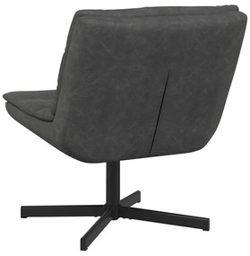 vidaXL Περιστρεφόμενη καρέκλα Μαύρο 63 x 75 x 76 εκ Λαμπερό PU