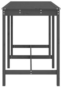vidaXL Τραπέζι Κήπου Γκρι 159,5x82,5x110 εκ. από Μασίφ Ξύλο Πεύκου