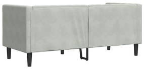 vidaXL Καναπές Chesterfield Ανοιχτό γκρι 174 x 74.5 x 70.5 εκ. Βελούδο