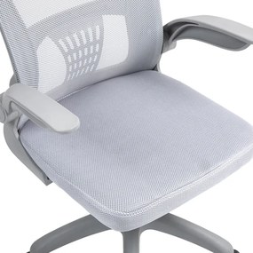 Καρέκλα γραφείου εργασίας Annalise pakoworld mesh γκρι 57x53x100εκ (1 τεμάχια)