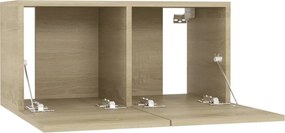 vidaXL Έπιπλα Τηλεόρασης 4 τεμ Sonoma Δρυς 60 x 30 x 30 εκ Επεξ. Ξύλο