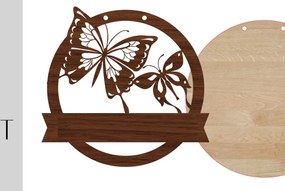 Σετ των 3 Intra απο ξύλο plywood 3mm-4mm πάχος Πεταλούδες καλωσορίσματος σημάδι και κενό Δίασταση 9x9 cm INTRAFABR-14177843