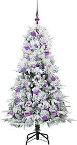 vidaXL Τεχνητό Χριστουγεννιάτικο Δέντρο με Άξονα με βάση Λευκό 150 cm