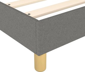 vidaXL Κρεβάτι Boxspring με Στρώμα Σκούρο Γκρι 90x190 εκ. Υφασμάτινο