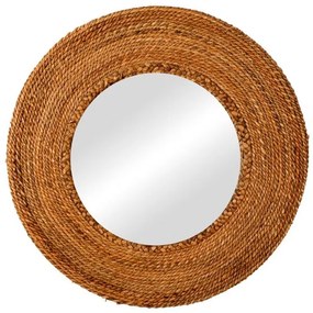Καθρέπτης Encere Inart μπανάνα ξύλο Φ70x5εκ 337-000017-337-000017-Καφέ 337-000017