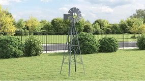 vidaXL Ανεμόμυλος Γκρι 84 x 68 x 245 εκ. Σίδερο