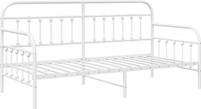 vidaXL Σκελετός κρεβατιού ημέρας Λευκό 100 x 200 cm
