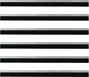 vidaXL Σφραγίδες πόρτας με βούρτσες που προσαρτώνται 6 pcs Ασημί