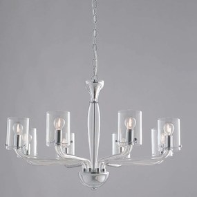 Φωτιστικό Οροφής Aurora I-AURORA-8 TR 8xE14 Φ79,2cm 190cm Clear Luce Ambiente Design Glass