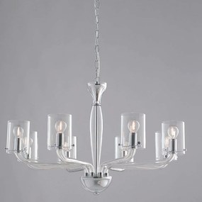 Φωτιστικό Οροφής Aurora I-AURORA-8 TR 8xE14 Φ79,2cm 190cm Clear Luce Ambiente Design Γυαλί