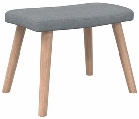 vidaXL Πολυθρόνα Relax Ανοιχτό Γκρι Υφασμάτινη με Σκαμπό