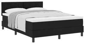 vidaXL Κρεβάτι με Ελατήριο Μαύρο 140x200 εκ. Ύφασμα