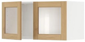 METOD ντουλάπι τοίχου με 2 γυάλινες πόρτες, 80x40 cm 095.093.53