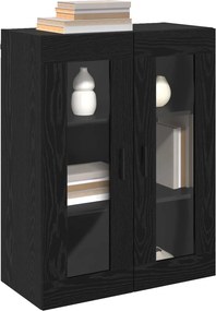 vidaXL Επιτοίχιο ντουλάπι Μαύρο 69,5 x 34 x 90 εκ. Επεξεργασμένο ξύλο