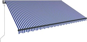 vidaXL Ηλεκτρική τέντα με LED και αισθητήρα 5 x 3 m