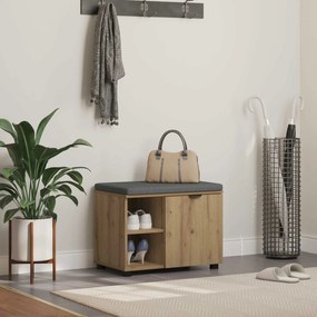 vidaXL Παγκάκι Χαλωρίου με μαξιλάρι Τεχνίτικη Δρυς 60 x 38 x 46 εκ