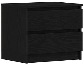 vidaXL Κομοδίνο Μαύρη δρυς 50 x 40 x 43.5 εκ. Επεξεργασμένο ξύλο