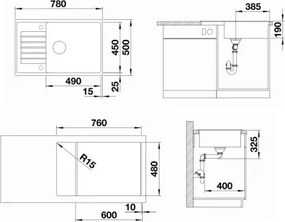 Blanco ZIA XL 6 S Compact - Νεροχύτης Κουζίνας Γρανίτη 78x50 - White