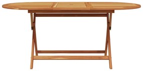 vidaXL Σέτ φαγητού για κήπο 7 pcs Μαύρο Στερεό Ξύλο Ακακίας