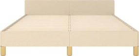 vidaXL Σκελετός Κρεβατιού Χωρίς Στρώμα Κρεμ 140x190 εκ. Υφασμάτινο