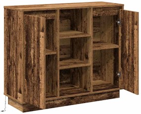 vidaXL Κομοδίνο με ράφι Παλιό Ξύλο 90 x 32 x 75 εκ Επεξεργασμένο ξύλο