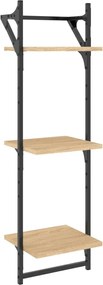 vidaXL Ράφια Τοίχου Σετ 6 τεμ. με Μπάρες Sonoma Δρυς από Επεξεργ. ξύλο