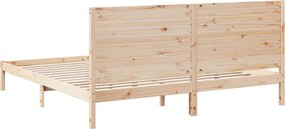 vidaXL Πλαίσιο Κρεβατιού Μακρύ Χωρίς Στρώμα 200x210 εκ Μασίφ Ξύλο