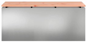 vidaXL Παγκάκι κήπου Ασημί 100 x 40 x 43 εκ Γαλβανισμένος χάλυβας