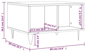 ΤΡΑΠΕΖΑΚΙ ΣΑΛΟΝΙΟΥ ΜΑΥΡΟ 60X50X36,5 ΕΚ. ΑΠΟ ΕΠΕΞΕΡΓΑΣΜΕΝΟ ΞΥΛΟ 830541