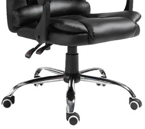 Καρέκλα γραφείου διευθυντή Benett pakoworld μαύρο pu 62x48x110εκ