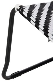 Σετ κήπου Lounge PONY 3 τμχ C21193.02 Μέταλλο &amp; Συνθ. Rattan σε Λευκό - Μαύρο 66x68x75 εκ.