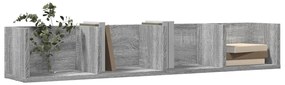 vidaXL Ντουλάπι Τοίχου Γκρι Sonoma 99x18x16,5 εκ. Επεξεργασμένο Ξύλο
