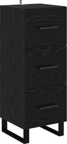 vidaXL Highboard Μαύρη Οξυά 34,5 x 34 x 180 εκ. Επεξεργασμένο ξύλο