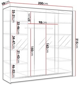 Ντουλάπα Derby III συρόμενη-Mauro