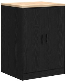 vidaXL ντουλάπι αποθήκευσης γκαράζ μαύρο 60x51x85 εκ μασίφ ξύλο πεύκο