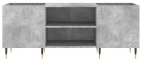 vidaXL Δισκοθήκη Γκρι Σκυροδέματος 121x38x48 εκ. Επεξεργασμένο Ξύλο