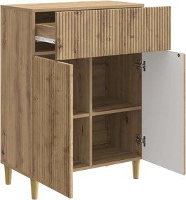 vidaXL Πλαϊνό γραφείο Artisan Δρυς 66 x 34,5 x 90 εκ