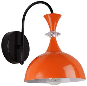 Φωτιστικό Τοίχου - Απλίκα 534LUN3889 20x30cm 1xE27 40W Orange-Black Opviq