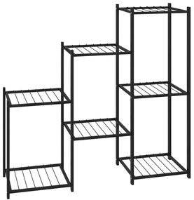 vidaXL Βάση Λουλουδιών Μαύρη 83 x 25 x 80 εκ. Σιδερένια