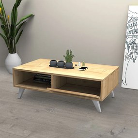 Τραπεζάκι σαλονιού Aster  χρώμα sonoma 120x56x40εκ.