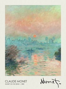 Αναπαραγωγή Sunset on the Seine at Lavacourt (1880), Claude Monet