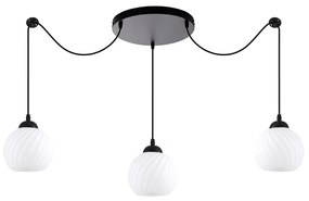 Φωτιστικό Οροφής Swirl 77-8199 3xE27 60W Black-White Homelighting Μέταλλο